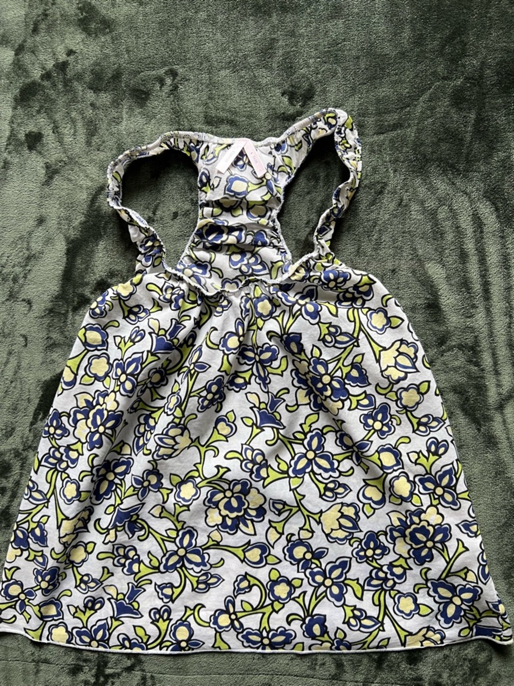 Sparkle & Fade Blue and Lime Floral Tank